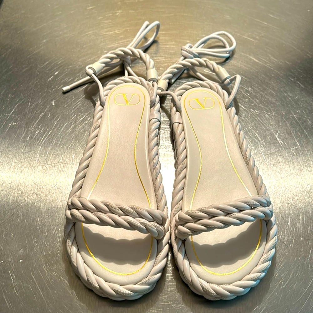 Valentino The Rope Ankle-Tie Sandal